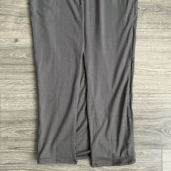 NAKED WARDROBE Extra Butter Long Sleeve Midi Dress Large Gray Bodycon Fall 90s - Picture 9 of 12